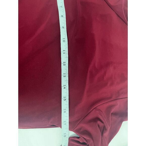 Clara Sun Woo Red Crossover Tulip Hem Faux Wrap Dress Size Small - Picture 7 of 8